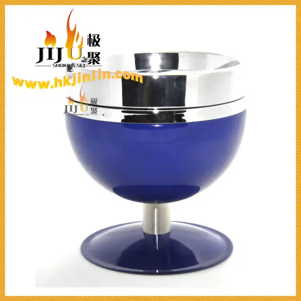 대량 구매 jiju jl-052s 이우시 중국에서 새로운 제품 슈퍼 블루 알루미늄 windproof 테이블 재떨이