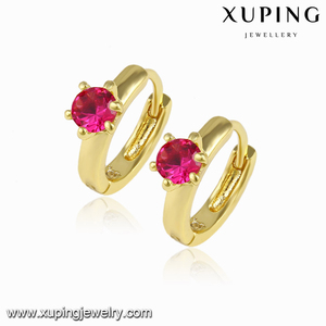 <span class=keywords><strong>Pendientes</strong></span> de rubí individual, joyería de oro saudita de 92419-14k - Product Image 4