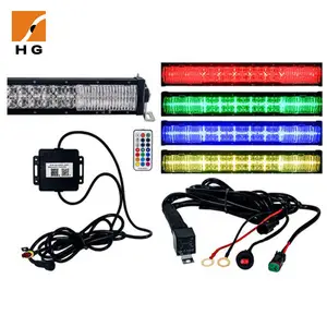 Barre lumineuse Led RGB 7d droite avec télécommande, incurvé DRL, livraison directe d'usine,