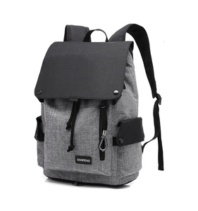 Gris de los hombres impermeable <span class=keywords><strong>moda</strong></span> urbana <span class=keywords><strong>Casual</strong></span> Colegio bolsa de equipaje mochila portátil - Product Image 1