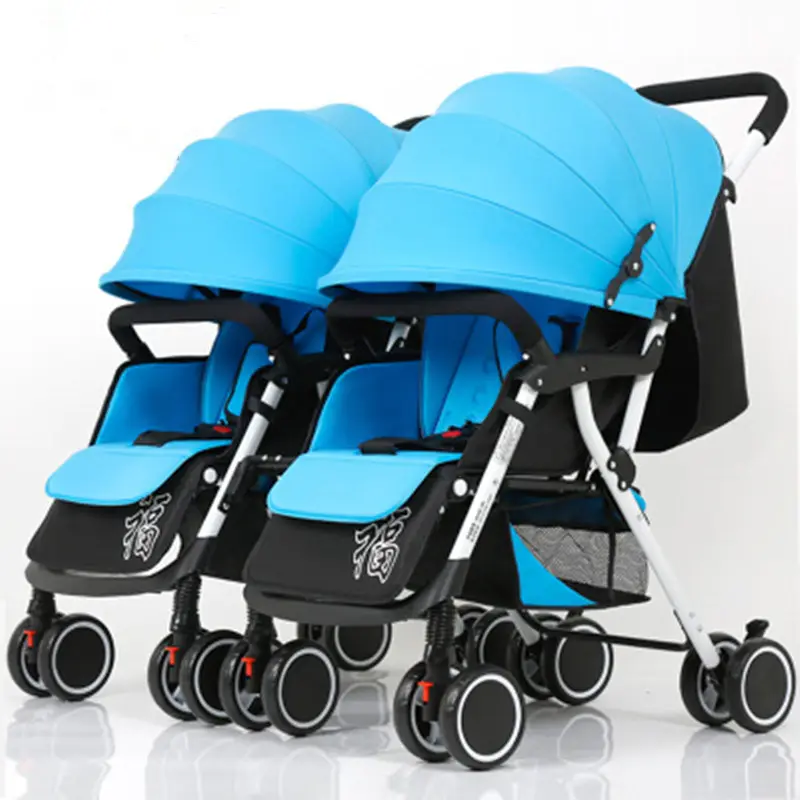 Wandelwagen Baby Double Twin Kinderwagen Twin Kinderwagen Voor 2 Kinderen