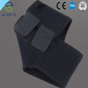 Aofeite neopreno tela ventilada negro Velcro del tobillo Brace - Product Image 4