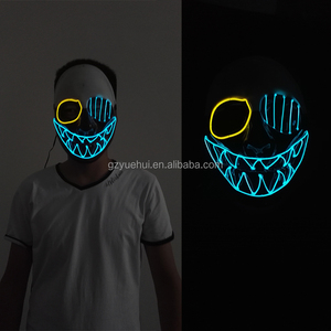 Hot sales moda mascarada máscaras intermitente EL Flexible que brilla intensamente LED Neon light Rave máscara para EL Carnaval fiesta Supplie - Product Image 5