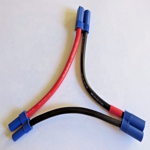 RC LipoバッテリーケーブルハーネスEC5シリーズ接続バッテリーケーブル (8AWG 10AWG12AWGシリコンケーブル付き) - Product Image 2