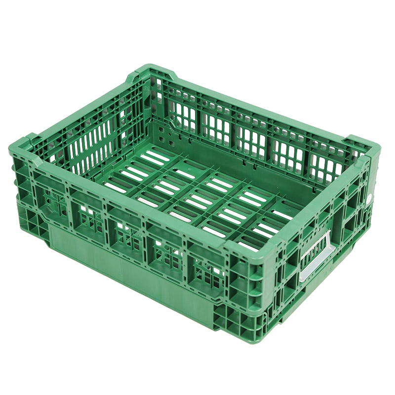 Хорошее качество супермаркет контейнер для хранения пластиковый складной Стекируемые складной овощи фрукты ящик