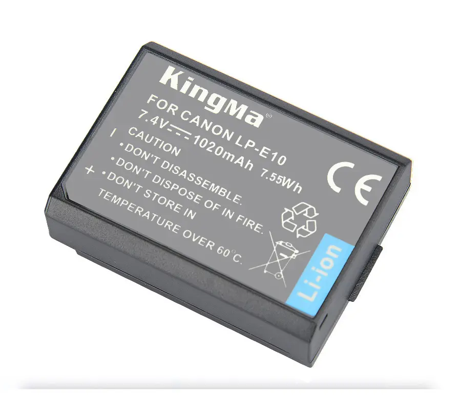 KingMa 디지털 카메라 배터리 충전식 리튬 배터리 LP-E10 캐논 EOS 1100D 1200D 1300D