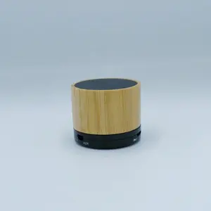Speaker Stereo Nirkabel Portabel, Speaker Bluetooth Mini Kayu Bambu Portabel 2022 Alami Dapat Diisi Ulang