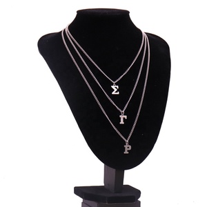 Catena di metallo multistrato OES Sigma Gamma Rho greco lettere collana Sorority SGR donna anniversario festa <span class=keywords><strong>gioielli</strong></span> moda - Product Image 2