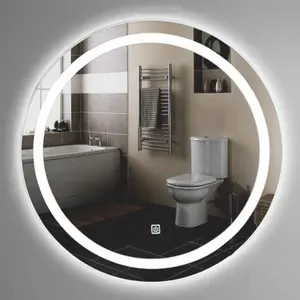 Bathroom led light backlit mirror with touch sensor switch