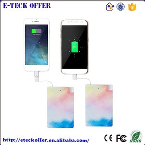Ultra mince carte de crédit bancaire d'énergie portable 2600mAh avec <span class=keywords><strong>l</strong></span>'impression de logo coloré - Product Image 6