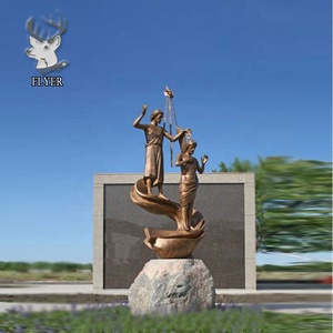 Statue de fontaine du baptême de jésus, décoration d'intérieur moderne, accessoire à l'eau - Product Image 4