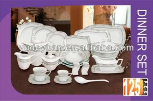 Новый костяной китайский дизайн, королевская Роскошная Форма s, 125 шт., 130 шт., Египетский Фарфор, обеденные наборы - Product Image 3