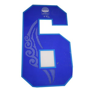 Tùy Chỉnh Thiết Kế Plastisol Nhãn Quần Áo In Ấn Stickers Bóng Đá Truyền Nhiệt Số - Product Image 1