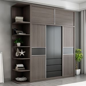 ตู้เสื้อผ้าห้องนอนปี 2016 ดีไซน์เรียบง่าย แบบเปิด ตู้เก็บของในห้องนอน - Product Image 2