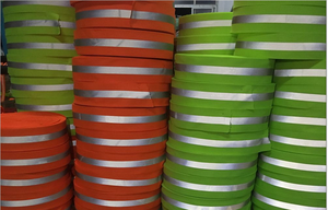 En20471 may trên rõ ràng Hi viz nhiều màu phản quang sọc cảnh báo an toàn Polyester Vải Chất liệu may dải băng băng - Product Image 5