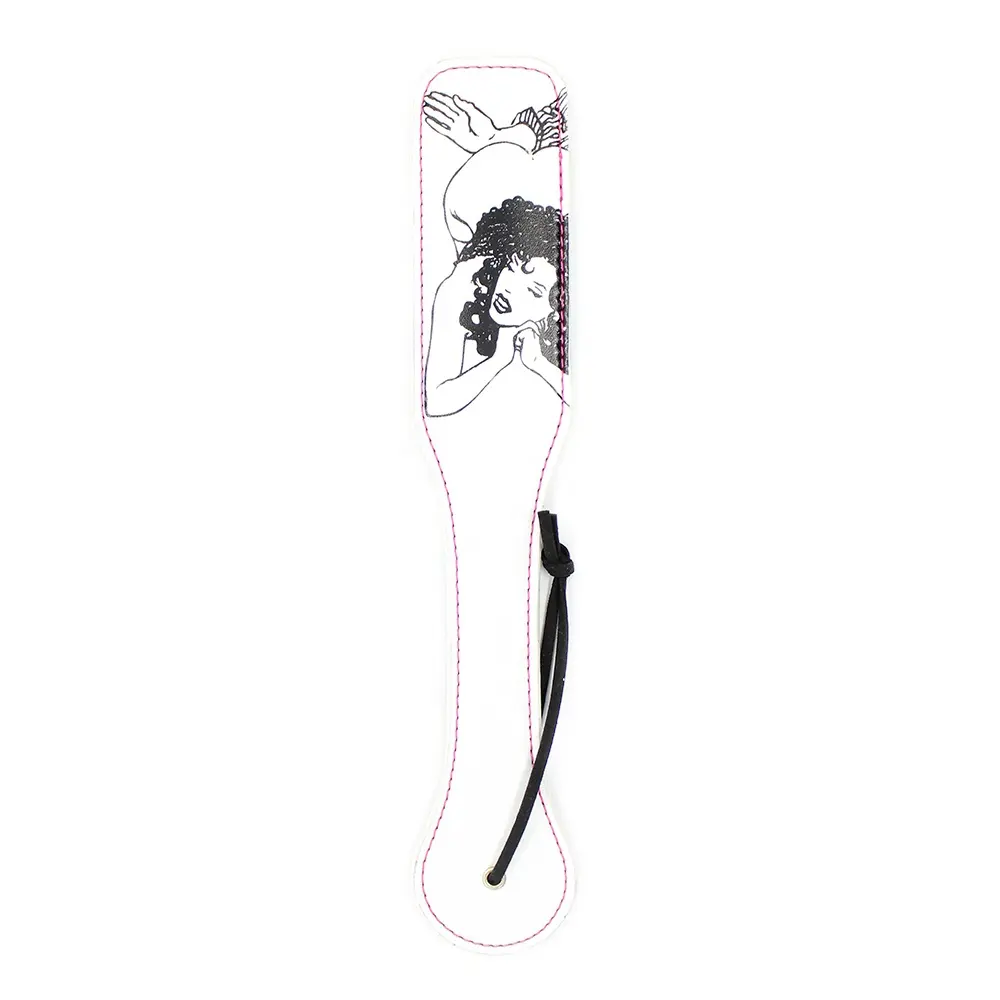 PVC Leather Erotic Naked Girl Pattern BDSM Slave Spanking Adult Sex Fetish Paddle