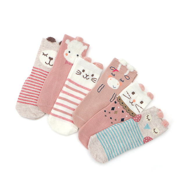 Christmas Cotton Child Cartoon Animal Custom Baby Knee Knitted Sock