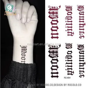 RC-054/2016 Hải Quan New Chuyển Tạm Thời Hình Xăm Cơ Thể Arm Tattoo Arabic Thư Tattoo