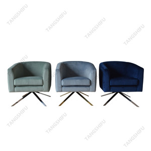 Canapé monoplace plissage motif gris <span class=keywords><strong>velours</strong></span> <span class=keywords><strong>chaise</strong></span> d'accent - Product Image 5