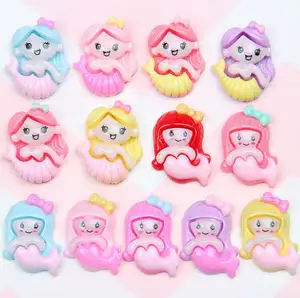 DIY Flatbacks Resin Flat Back Buttons Scrapbooking Mermaid Charms Hair Accessories Charms Ornament Scrapbooking DIY Crafts