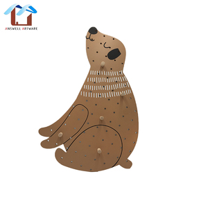 nouveau cadeau enfants <span class=keywords><strong>en</strong></span> <span class=keywords><strong>bois</strong></span> matériel de décoration de mur de dessin animé ours suspendus enfants naturels <span class=keywords><strong>bois</strong></span> patère panneau - Product Image 1