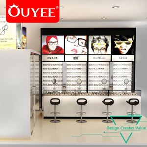 Pháp Phong Cách Kính Mát Showcase Cửa Hàng Quang Học Tên Hiển Thị Tủ Mall Kiosk Ý Tưởng - Product Image 5
