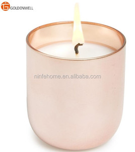 Bougie en cire de soja écologique en métal cuivre de luxe avec logo gravé - Product Image 3