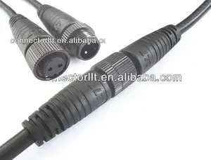 2 Draad Waterdichte Mannelijke Kabel En Vrouwelijke Kabel M12 2 Pole Gegoten Connector