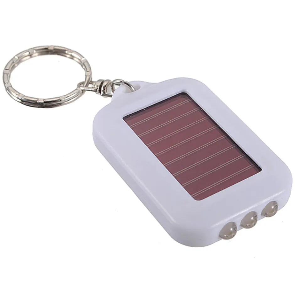 Wild Picnic Camping Solar Panel Li Rechargeable Key Chain Emergency 3 LED Flashlight