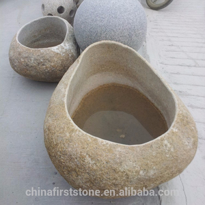 Maceta decorativa <span class=keywords><strong>de</strong></span> <span class=keywords><strong>piedra</strong></span> <span class=keywords><strong>de</strong></span> río Natural, para jardín y flores - Product Image 4