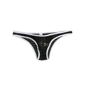 Intimo Sexy da <span class=keywords><strong>Uomo</strong></span> Stile <span class=keywords><strong>Brasiliano</strong></span>, Bikini Trasparente, <span class=keywords><strong>Slip</strong></span> con Copertura Posteriore Parziale - Product Image 2