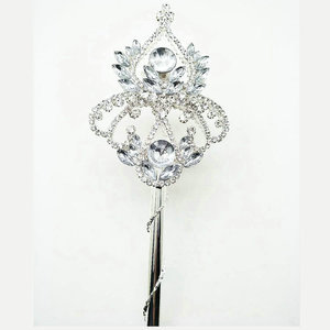 Royal Crown style Scettro Wand Strass Concorso di Bellezza Da Sposa Da Sposa Magia Fairy Queen Double Side regina scettro forl <span class=keywords><strong>vendita</strong></span> - Product Image 1
