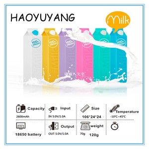 Cartón de Leche de Regalo promocional Banco de la Energía Del Cargador 2600 mAh Powerbank Portátil Logotipo Personalizado - Product Image 3