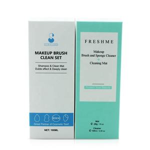 Brosse de maquillage et éponge alimentaire, liquide nettoyant, éponge - Product Image 1