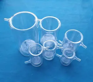 50Ml ~ 3000Ml Phòng Thí Nghiệm Sử Dụng Đôi Tường Kính Ủ Jacketed Beaker Với Tốt Nghiệp