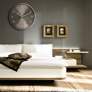16 pollici di grandi dimensioni telaio <span class=keywords><strong>grigio</strong></span> pistola bianco numeri Arabi quadrante in alluminio <span class=keywords><strong>orologio</strong></span> <span class=keywords><strong>da</strong></span> <span class=keywords><strong>parete</strong></span> in metallo - Product Image 4