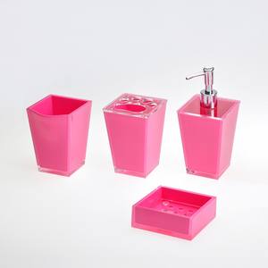 Ensemble de salle de bain moderne à cône inversé, 4 pièces, accessoires design attrayant, distributeur de savon en mousse pour la maison, les hôtels - Product Image 1