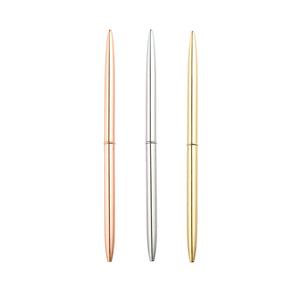 Rose Gold/Gold/<strong>Silver</strong> Ball <strong>Pen</strong> With Custom Logo Stationary Slim Metal Ball Point <strong>Pens</strong> Promotional - Product Image 5