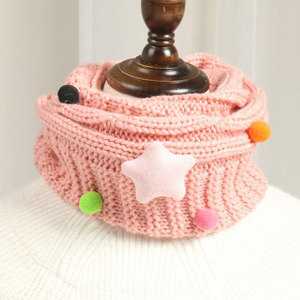 Alibaba Chine <span class=keywords><strong>Gros</strong></span> Personnalisé Enfants D'hiver Tricoté De Laine <span class=keywords><strong>Snood</strong></span> Avec Peu Étoiles - Product Image 4