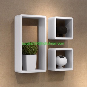 Kệ Treo Tường Cube Kệ Gỗ Trắng Lưu Trữ Sách Trang Trí Nội Thất Ledge Organizer - Product Image 2