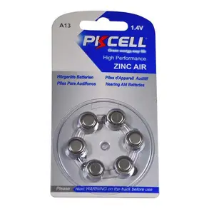 Watch button cell zinc air cells 1.4v a312 a10 a13 a675 hearing aid battery