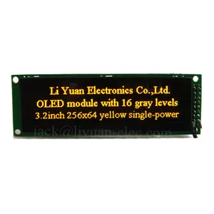 3.2 '3.12' インチ黄色256 × 64 SSD1322 LM320 16グレースケールoledディスプレイモジュール