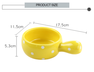 Ciotola da forno in ceramica serie dipinta a mano del ristorante con manico con impugnatura ciotola per zuppa di insalata ciotola per <span class=keywords><strong>colazione</strong></span> cottura ciotola per riso - Product Image 4