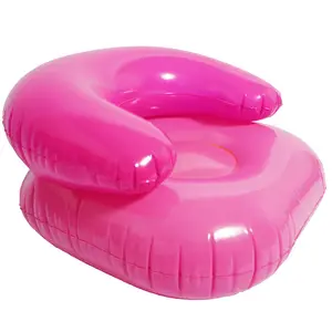 أريكة قابلة للنفخ الوردي كرسي حمام سباحة للماء OEM الاطفال أريكة قابلة للنفخ كرسي