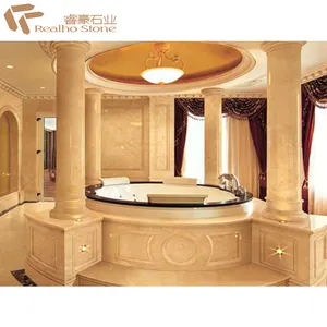 Low Sale Cream Marfil Marble Column For Hollow Cover