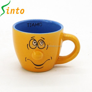 Taza de Cerámica <span class=keywords><strong>3D</strong></span> con Forma de Nariz, Color Naranja Mágico, Diseño Encantador - Product Image 1
