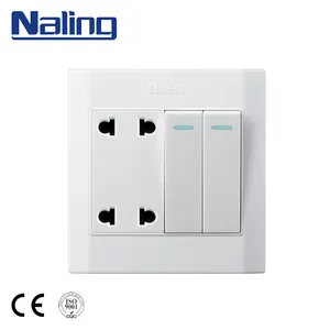 Marca Naling, exposición de marzo, precios, 2 entradas, 2 tipos de interruptores eléctricos de pared, enchufe