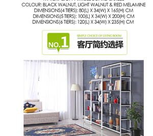 De Metal exposición marco mostrar tienda de muebles de la sala de estudio Oficina librería JYXT1272 - Product Image 3