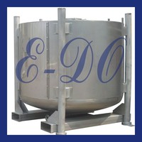 Réservoir IBC en acier inoxydable de qualité alimentaire Wanlong, avec design empilable et capacité de 1000 L