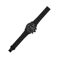 Nouveau design de montre chronographe tout en acier inoxydable avec logo client et chiffres lumineux